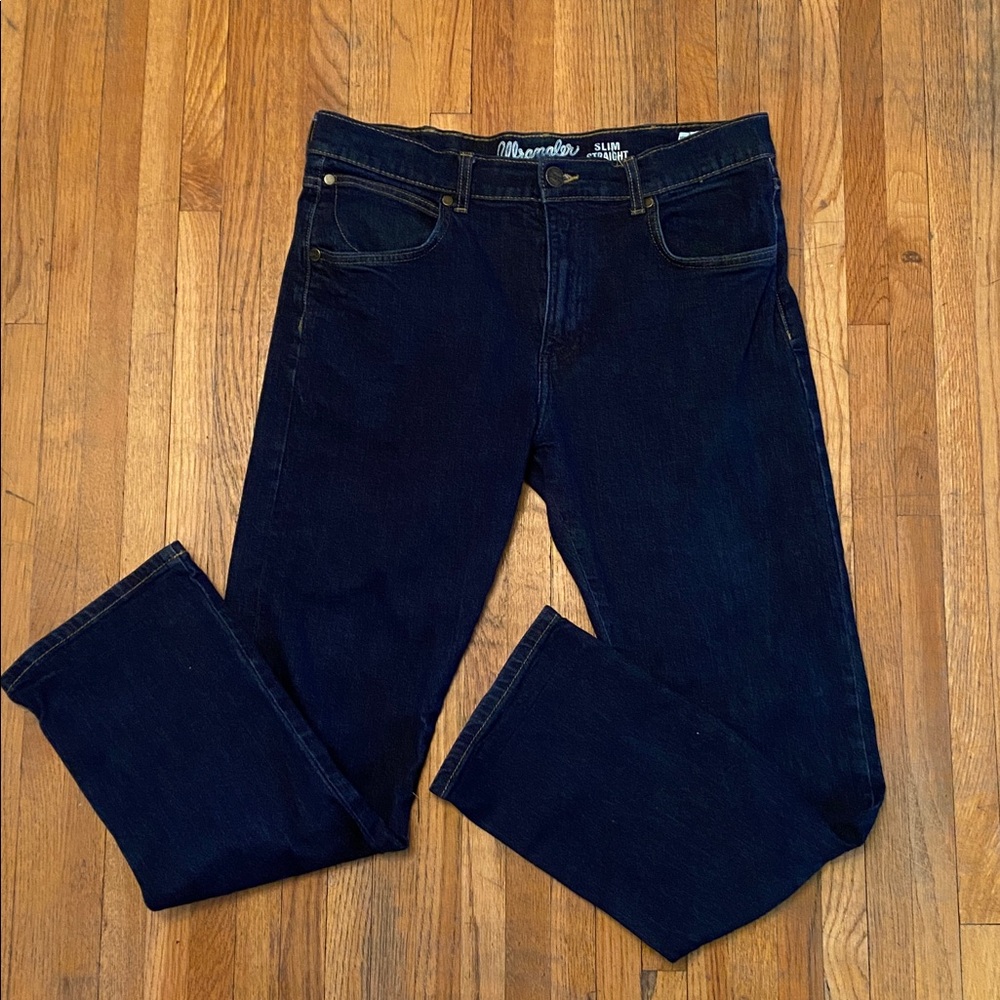 Wrangler Men's Deep Indigo Slim Jeans W34 L32